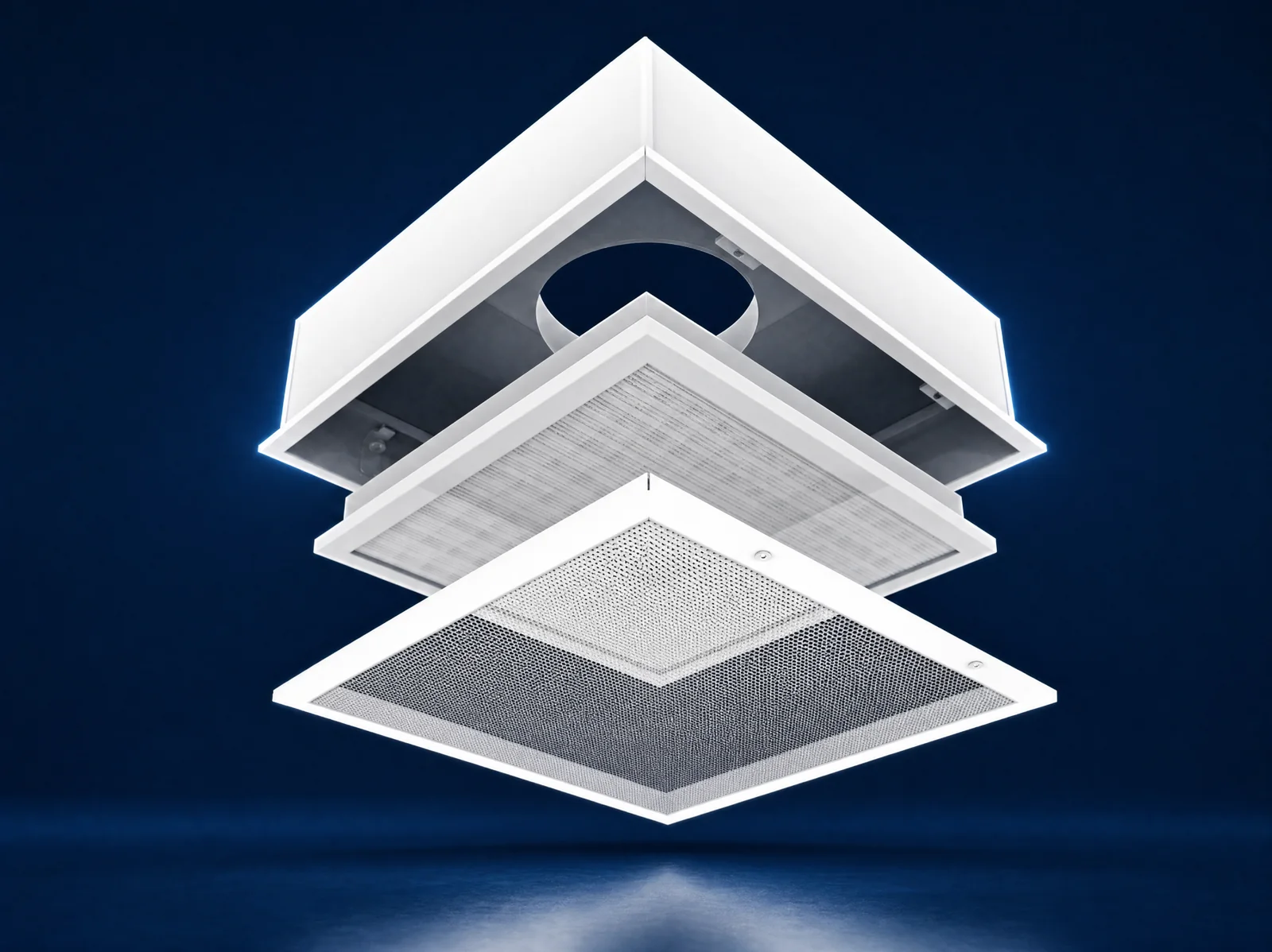 HVAC air outlets and ceiling diffuser manufactured by Al Arabia Industries in Abu Dhabi UAE