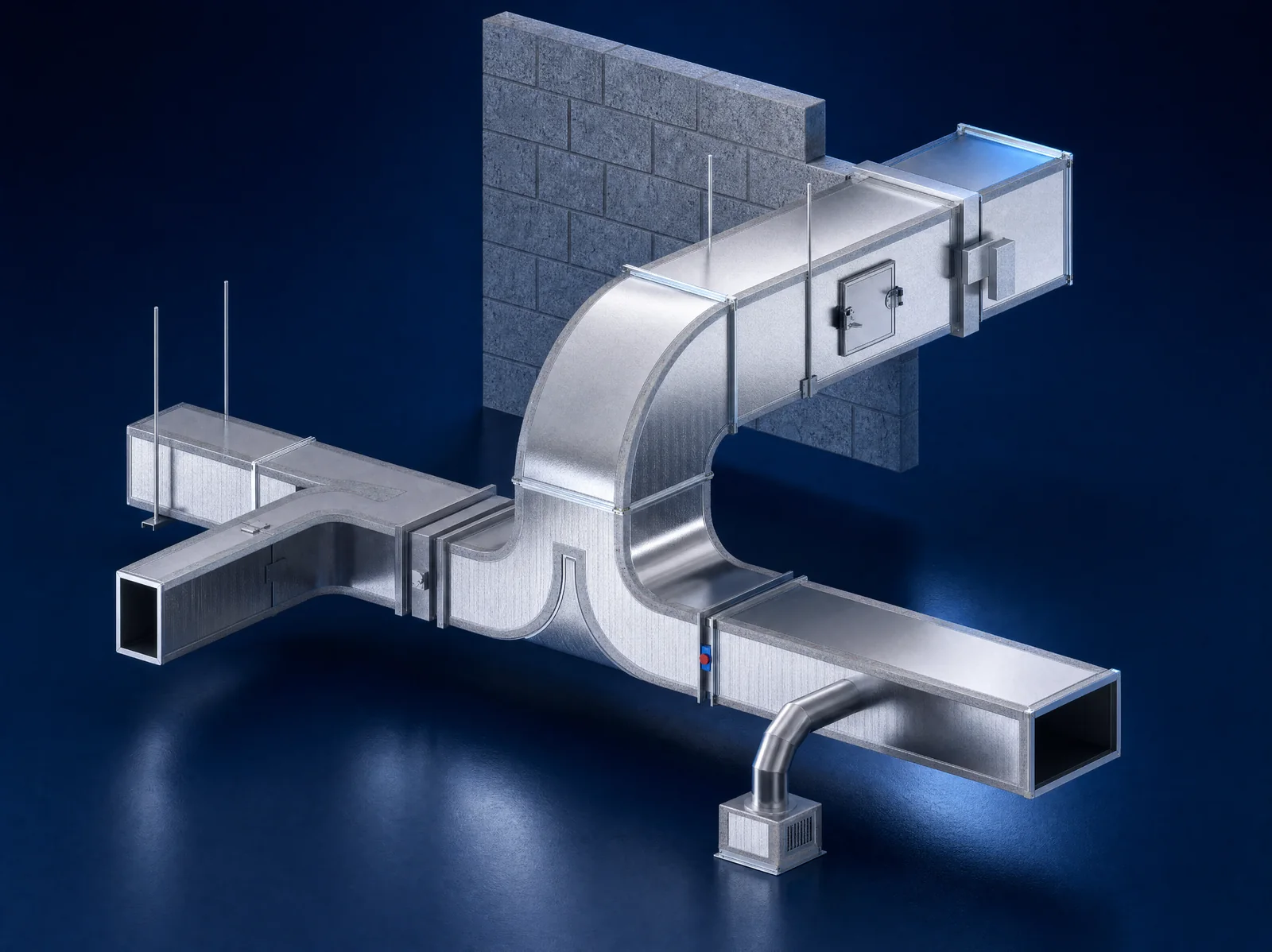 Complete HVAC duct systems and fabricated ductwork by Al Arabia Industries UAE